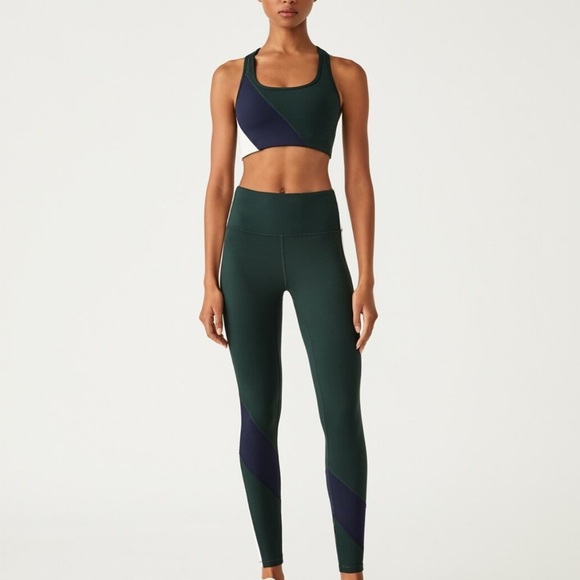 TORY BURCH Super High Rise Weightless Color-Block Leggings - Picture 1 of 15